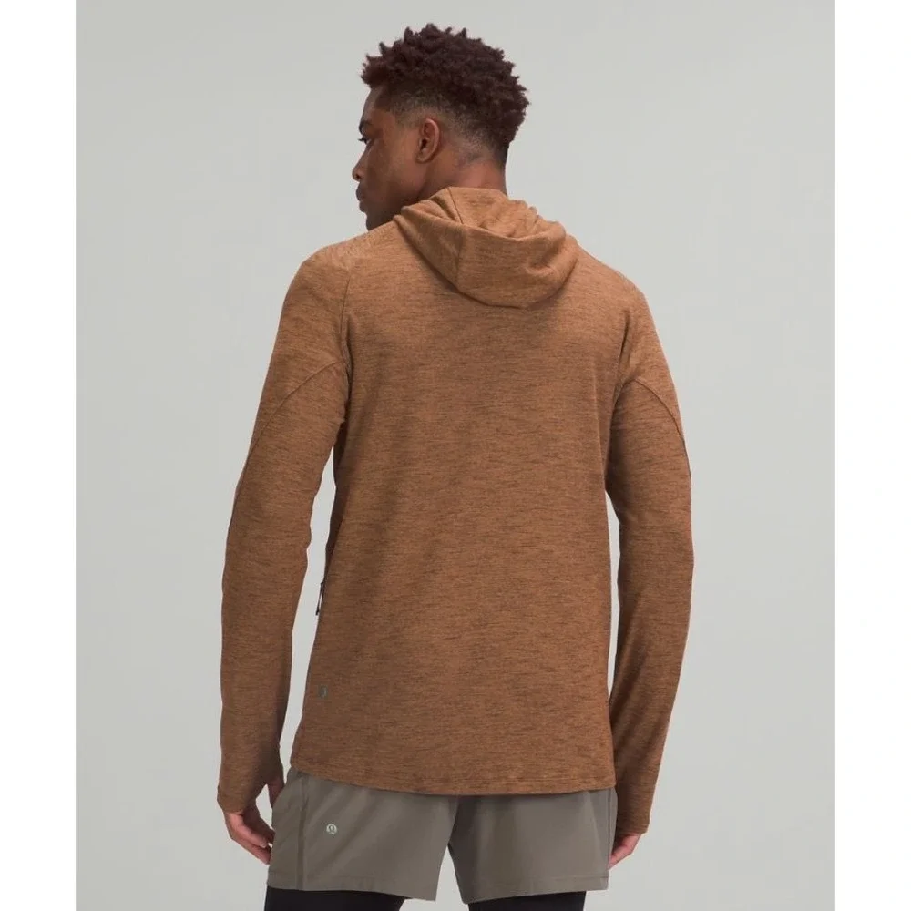 Lululemon Surge Warm Full Zip Hoodie Mens XXL Copper Brown Heathered Jacket 2XL